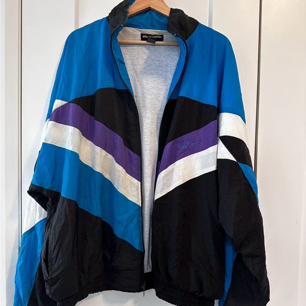 Vintage Pierre Cardin 80s/90s Colorblock Windbreaker Jacket – Size XL